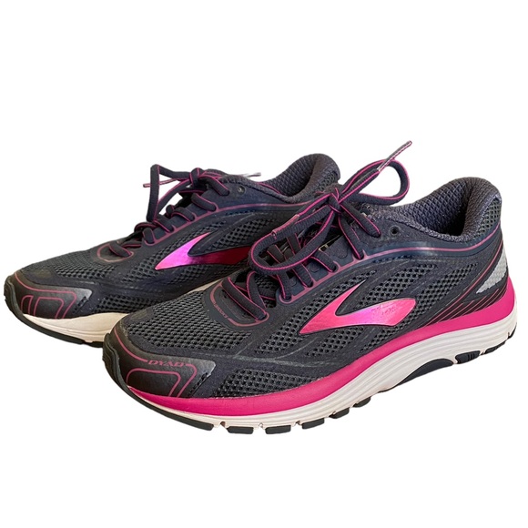 Brooks Dyad 9 Dark Blue/Fuchsia Running Shoes Womens 6.5M - Picture 8 of 8